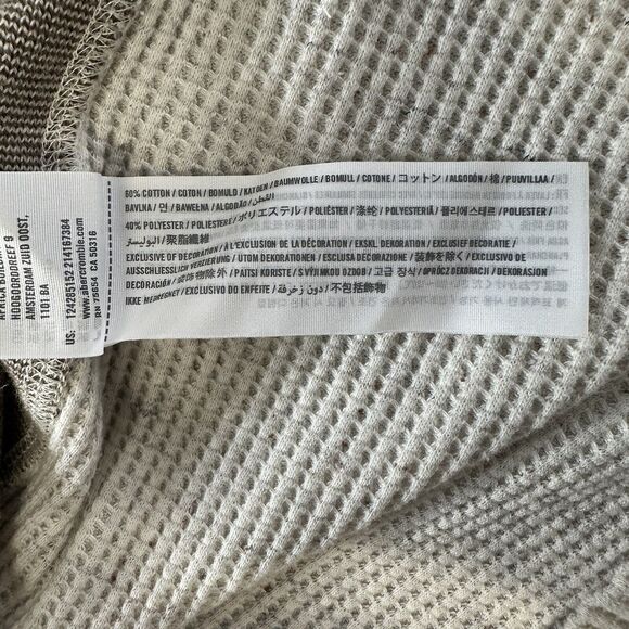 Abercrombie & Fitch Men's Size XL Muscle Waffle Knit Crewneck Long Sleeve Shirt - Picture 9 of 9